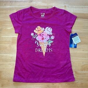 Max & Olivia Magenta Pink Purple Sweet Dreams Tee S Small 6 / 6X NWT